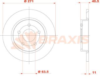 FREN DİSKI ARKA FOCUS CAK 98>05 III 11> DÜZ 271MM resmi