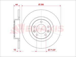 FREN DİSKI ARKA 508 10> DÜZ 289.7MM resmi