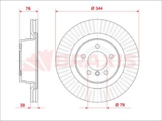 FREN DİSKI ÖN RANGE ROVER III L322 4.4 4×4 02 > 12 resmi