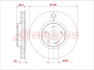 FREN DİSKI ÖN V-CLASS W447 14 > VİTO W447 14 > resmi