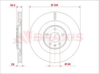 FREN DİSKI ARKA A6 A7 Q8 19 > TOUAREG Q8 / QUATTRO 18 > Q7 16 > resmi