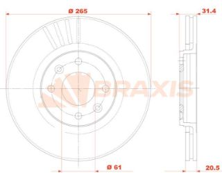 FREN DİSKI ÖN R21 CONCORDE HAVALI 265MM resmi