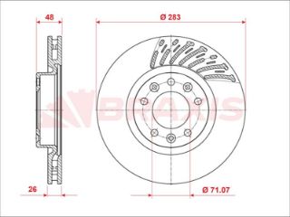 FREN DİSKI ÖN C4 PICASSO II 13> HAVALI 283MM resmi