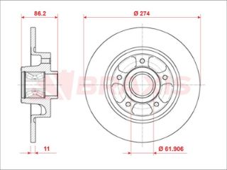 FREN AYNASI ARKA ABS SENSOR HALKASI ILE SCENİC III GRAND SCENİC JZ0 / 1 1,2 TCE / 1,4 / 1,5DCI / 1,6 resmi