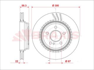 FREN DİSKI ARKA (HAVALANDIRMALI) S-CLASS W221 05>13 SL-CLASS R230 01>12 resmi