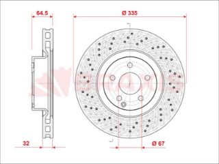 FREN DİSKI ÖN S-CLASS W221 05>13 C216 06>13 resmi