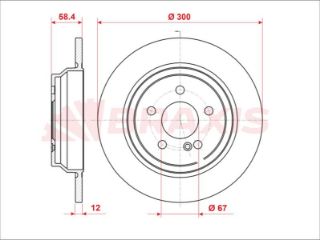 FREN DİSKI ARKA S-CLASS W221 05>13 C216 06>13 resmi