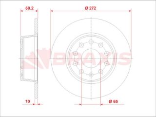 FREN DİSKI ARKA T-ROC 17 > Q2 16 > KAROQ 17 > ATECA 16 > resmi