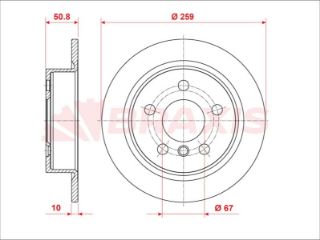 ARKA FREN DİSKI BMW F45 MİNİ F54 F55 F56 F57 resmi