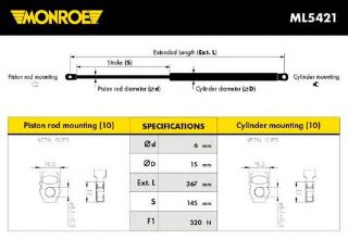 MOTOR KAPUT AMORTİSÖRÜ BM E36 91-99 resmi