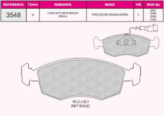 ÖN BALATA FORD SCORPIO 88-94 SIERRA 82.86 resmi