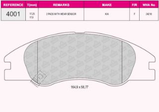 ÖN BALATA KİA CERATO II/SPECTRA FE22/FE24 1.6-1.8-2.0-1.5CRDI 08 resmi