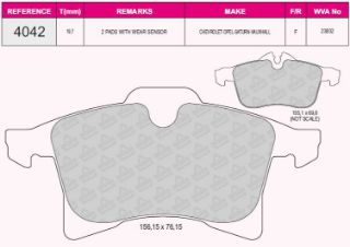 ÖN BALATA ASTRA H 04 MERİVA 03 ZAFİRA 05 CORSA C D 03 COMBO 04 resmi