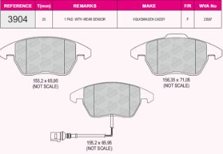 FREN BALATASI ÖN .. ( VW. CADDY 03 ) resmi