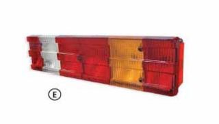 STOP LAMBASI KANALLI SAĞ AMP SOKETLI PLAKASIZ MERCEDES ACTROS / AXOR / AXOR II / ACTROS MP2-MP3 / UZUN TİP 510MM / 7 FONKSİYONLU resmi