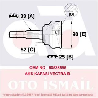 X AKS KAFASI DIŞ VECTRA B 15-0289 resmi
