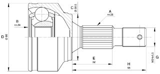 AKS KAFASI PEUGEOT 407 1.6HDI 1.8 2.0 04- C5 08- 807 C8 02- resmi