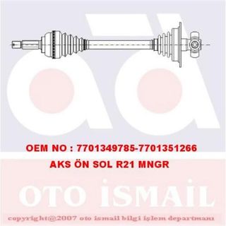 X AKS ÖN SOL R21 MNGR resmi