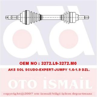 X AKS ÖN SOL SCUDO-EXPERT-JUMPY 1.6-1.9D 96 648MM/27DİŞ/24DİŞ resmi