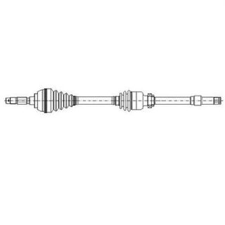 X AKS ÖN SAĞ MGN II 1.4 16V-1.6 16V-1.5 DCİ 02-08 UZUNLUK : 91.1 CM resmi