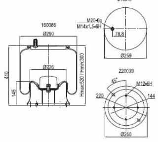 DİNGİL KÖRÜĞÜ KOMPLE METAL PİSTONLU M-BENZ ACTROS MP2-MP3 03>  ATEGO 98>04  ATEGO 2 04> resmi