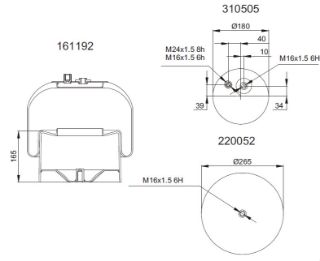 KOMPLE METAL PİSTONLU MERCEDES YM (14183 24) resmi
