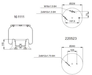 DİNGİL KÖRÜĞÜ KOMPLE PLASTIK PİSTONLU SCANIA P.G.R.T.-SERI 04>  4-SERI 94/114/124/144 96>08 164 00>08  L.P.G.R.S. SERI 16> resmi