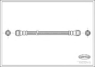 FREN HORTUMU ARKA MERCEDES A SERISI A 160 97- (340MM) resmi