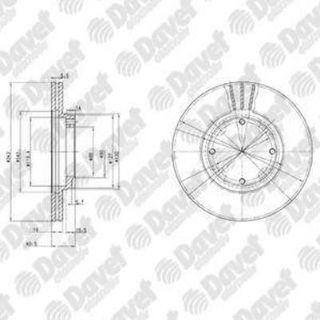 ÖN  FREN DİSK AYNASI HAVALI EXCEL ACCENT 1,3 1,5 94 00 242 MM resmi