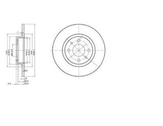 ÖN  FREN AYNASI (DİSKI) BRAVA BRAVO I MAREA PUNTO TEMPRA TİPO ALFA ROMEO 145 146 (257MM) resmi