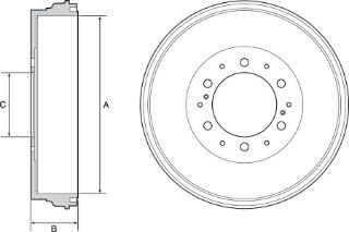 FREN KAMPANASI ARKA TOYOTA HİLUX III PİCK-UP 2.5 D-4D 4WD 08.05- 05 resmi