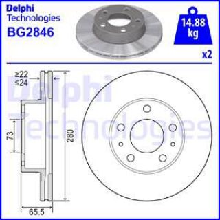 FREN DİSKİ ÇİFTLİ PAKET CITROEN-FIAT-PEUGEOT-JUMPER-RELAY-DUCATO-BOXER 02/1994 4246.X9-4246.Y1-4249.K3-46806233-51848618 resmi