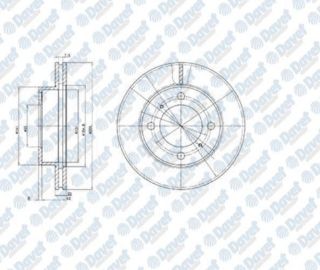 ÖN FREN AYNASI COROLLA 1.4 İE 16V 00-01 1.3 İE 16V 92-97 1.8 İE 16V 92-97 255X22X4DLXHAVALI resmi