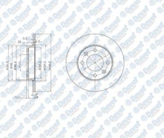 FREN DİSKI ARKA (4D 247MM) 307 C2 C3 C4 PARTNER XSARA PICASSO 96- resmi