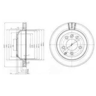 FREN DİSKİ ÇİFTLİ PAKET - BOYALI AUDI-PORSCHE-VW-Q7-CAYENNE-TOUAREG 10/2002 7L8615601G-7L8615601N-95535240130-95535240131 resmi