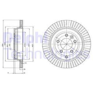 FREN DİSKİ ÇİFTLİ PAKET - BOYALI LAND ROVER DISCOVERY-RANGE ROVER SPORT 11/2004 07/2013 SDB000635-SDB000636-SDB500150 resmi