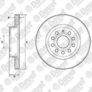 FREN DİSKI ÖN 5D 280MM CADDY III GOLF V 03- resmi
