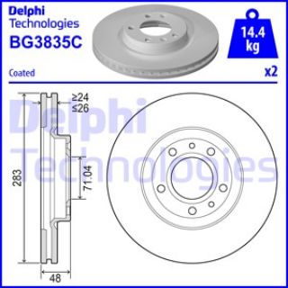 FREN DİSKİ ÇİFTLİ PAKET - BOYALI PEUGEOT 407-508 06/2004 resmi