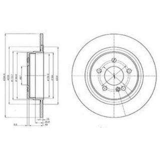 FREN DİSKI ARKA (5D 300MM) W204 S204 A207 C207 07- resmi