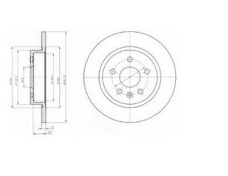 FREN DİSKI ARKA 5D 268MM 15INC ASTRA J 09- MOKKA 12- resmi