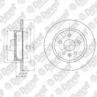 FREN DİSKI ARKA 5D 268MM DOLU CRUZE 09- ASTRA J 09- MOKKA 12/- 15 INC E.KODU DLP-BG4199 resmi