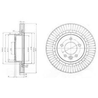 FREN DİSKI ÖN 5D 317MM DISCOVERY III RANGE ROVER 04- resmi