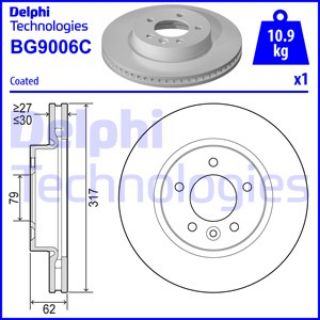 ÖN  FREN DİSKI LAND ROVER RANGE SPORT 2.7 D DISCOVERY III IV 2.7 TD 317MM resmi