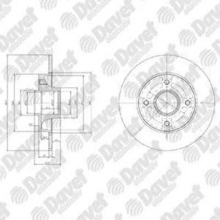 FREN DİSKI ARKA 4D 249MM RULMANLI 307 C4 01- resmi