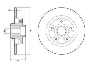FREN DİSKI ARKA TEKLI PAKET RULMANLI RENAULT GRAND SCENİC III 02/09> resmi