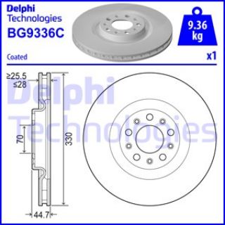 FREN DİSKİ TEKLİ PAKET - BOYALI ALFA ROMEO GIULIA-STELVIO 10/2015 resmi