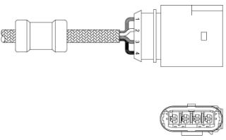 OKSİJEN SENSÖRÜ - AUDI A3; VW BORA. GOLF IV. NEW BEETLE 08/98 06/06 resmi