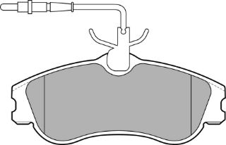 ÖN  FREN BALATASI PARTNER P306 CABRİOLET / SEDAN 1,8I 16V 2,0I BERLİNGO XSARA 1,8I,1,9D (< 03) FISLI resmi