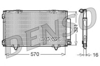 KLIMA RADYATORU-(TOYOTA: AVENSIS 97>02/CORONA 92>97 "AT191") 570×321×16 resmi