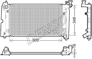 SU RADYATORU TOYOTA: COROLLA 02-07 1.4 VVTI -1.6 VVTI AVENSIS 03-08 1.6-1.8  VERSO 04-07 585×350×17 resmi